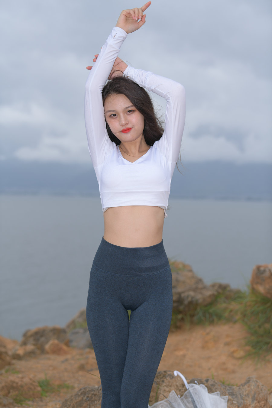 图片[2]-深蓝色瑜伽裤甜美女孩 J1320 514P2V-17.5GB-小春日