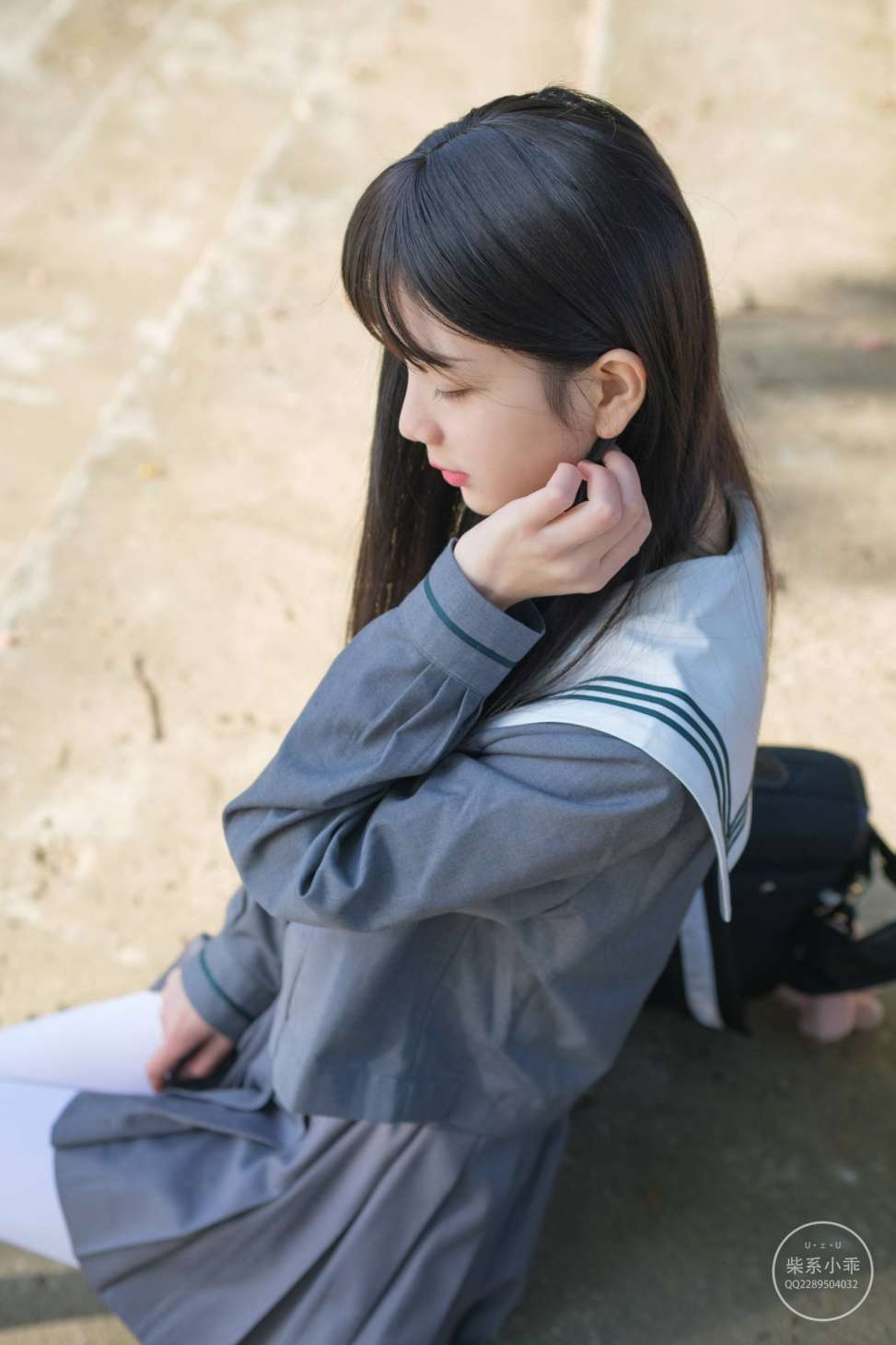 图片[3]-白丝清纯少女真的太可爱了【60P】20001-小春日