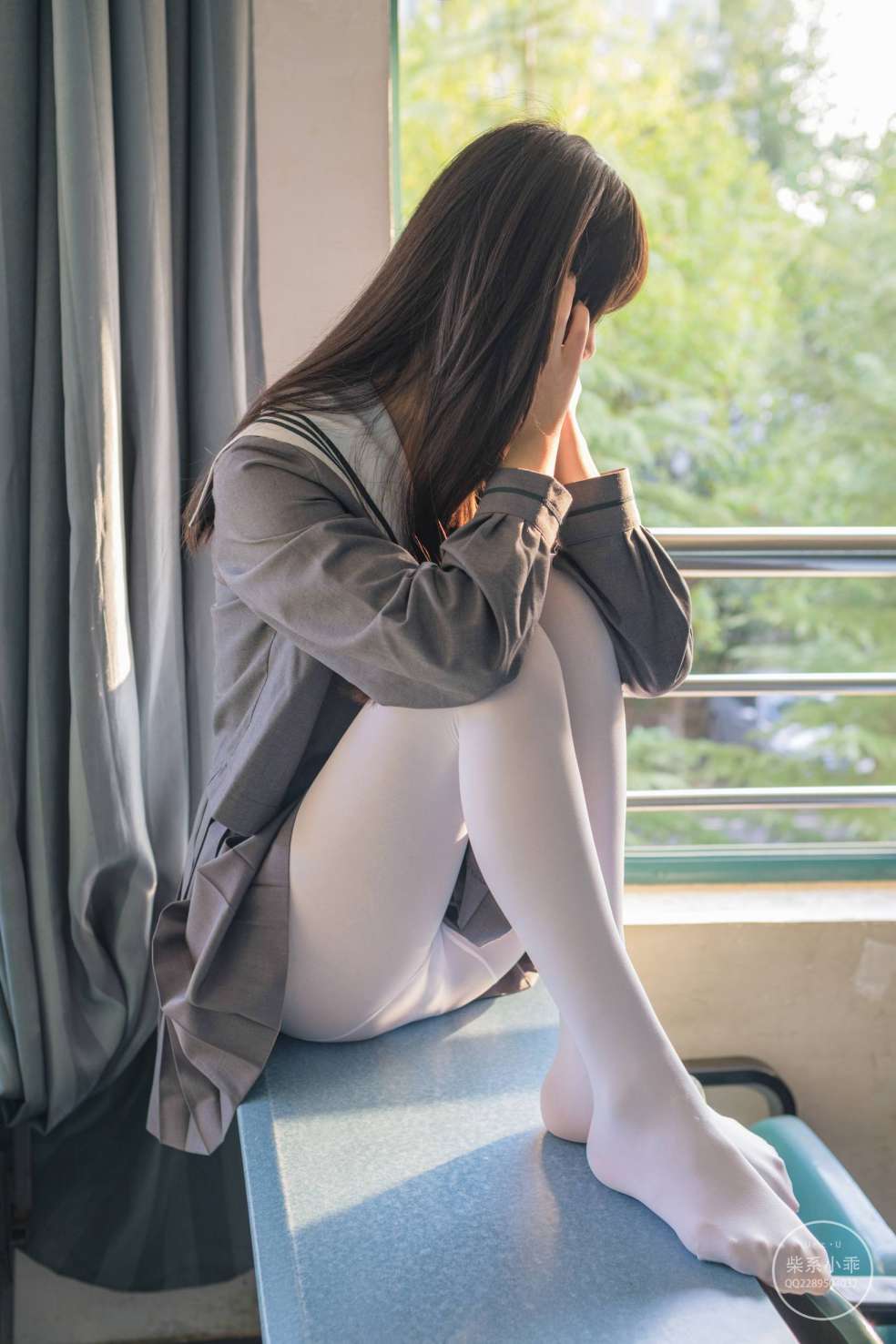 图片[4]-白丝清纯少女真的太可爱了【60P】20001-小春日