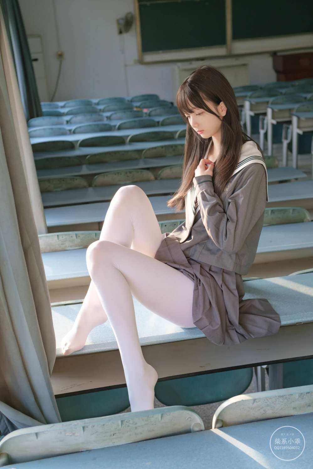 图片[5]-白丝清纯少女真的太可爱了【60P】20001-小春日