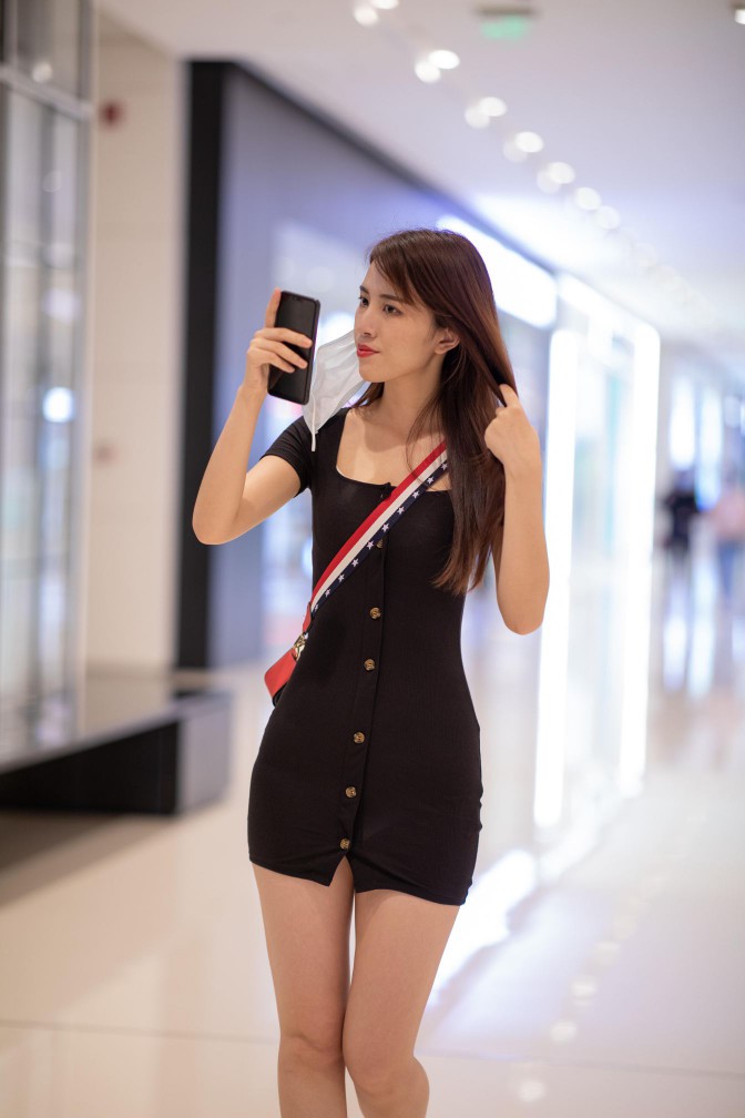 图片[3]-逛商场的黑色包臀裙美丽女孩【385P】00050-小春日