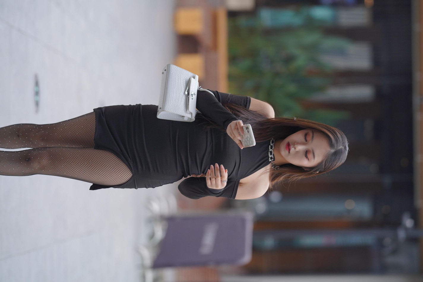 图片[3]-非常妩媚的网格丝袜女孩【186P】00037-小春日